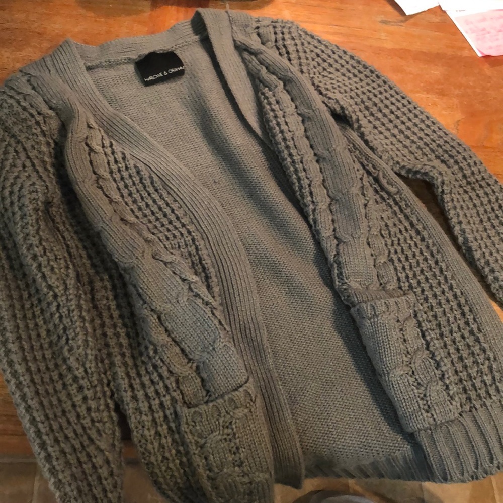 Soft gray cardigan